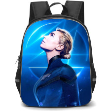 The Fantastic Four Susan Storm Backpack StudentPack - Susan Storm Looking Up On Blue Background