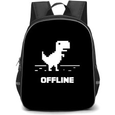 Microsoft Windows Backpack School Bag StudentPack - Microsoft Windows Chrome Dinosaur Offline Sign Black And White Poster