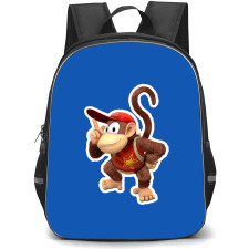 Super Mario Donkey Kong Backpack StudentPack - Diddy Kong High Tail Sticker Art Cartoon Art