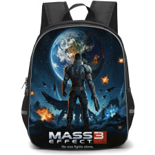 Mass Effect Backpack School Bag StudentPack - Mass Effect No One Fights Alone Series Poster