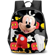 Mickey And Minnie Mickey School Backpack StudentPack - Mickey Posing Pattern Art Background