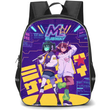Milky Subway Backpack School Bag StudentPack - Milky Subway Cyber Street Girls Poster