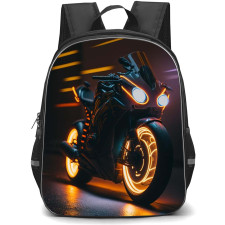 Motorbike Backpack StudentPack - Motorbike Neon Glowing Poster
