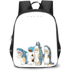 Mofusand School Backpack StudentPack - Shark Cat Side Portrait