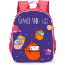 Molang Backpack School Bag StudentPack - In Space Among Us Poster