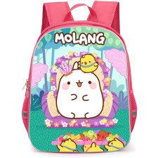 Molang Backpack School Bag StudentPack - Sitting Food Chick Series Poster