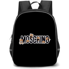 Moschino Backpack School Bag StudentPack - Moschino Black Typography Logo Sticker