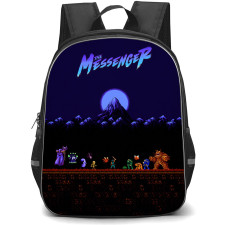 The Messenger Backpack School Bag StudentPack - The Messenger Characters Pixel Art Game Poster