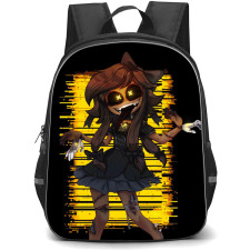 Murder Drones CYN Backpack StudentPack - CYN Standing On Yellow Black Background