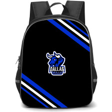 Dallas Bulls Backpack School Bag StudentPack - Dallas Bulls Large Logo With Stripe