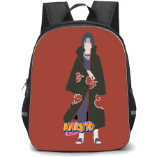 Naruto Itachi Uchiha Backpack StudentPack - Itachi Uchiha Portrait Minimalist On Red Background