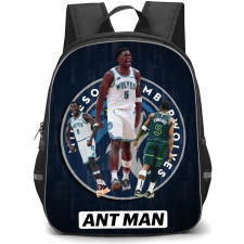 NBA Anthony Edwards Backpack StudentPack - Anthony Edwards Shouting On Minnesota Timberwolves Logo Poster