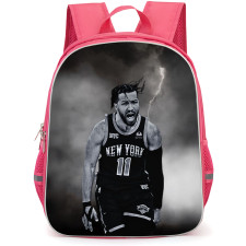 NBA Jalen Brunson Backpack StudentPack - Jalen Brunson Shouting On Thunderstorm Background