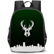 NBA Milwaukee Bucks Backpack StudentPack - Milwaukee Bucks Silhoutte Art Logo