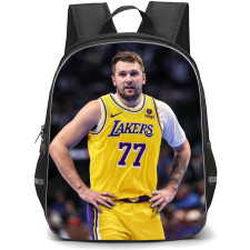 NBA Luka Doncic Backpack StudentPack - Luka Doncic 77 In Lakers Jersey Portrait