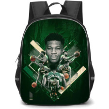 NBA Giannis Antetokounmpo Backpack StudentPack - Giannis Antetokounmpo Milwaukee Bucks Green Graphic Poster