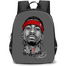 NBA Allen Iverson Backpack StudentPack - Allen Iverson The Answer 3 Fierce Portrait Poster