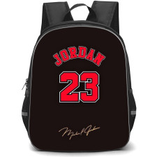 NBA Michael Jordan Backpack StudentPack - Michael Jordan 23 Signature On Black Background