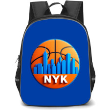 NBA New York Knicks Backpack StudentPack - New York Knicks Minimalist Logo On Blue Background