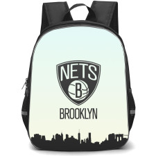 NBA Brooklyn Nets Backpack StudentPack - Brooklyn Nets Watercolor Art Logo