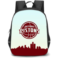 NBA Detroit Pistons Backpack StudentPack - Detroit Pistons Watercolor Art Logo