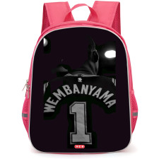 NBA Tyler Herro Backpack StudentPack - Victor Wembanyama 1 Jersey Back Grayscale Poster