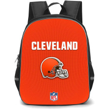 NFL Cleveland Browns Backpack StudentPack - Team Logo On Orange Background