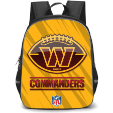 NFL Washington Commanders Backpack StudentPack - Washington Commanders Retro Logo On Yellow Background