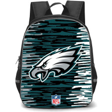 NFL Philadelphia Eagles Backpack StudentPack - Philadelphia Eagles Logo On Hand Draw Green White Bursh Strokes Background
