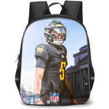 NFL Jayden Daniels Backpack StudentPack - Jayden Daniels Washington Commanders Laughing Portrait Poster