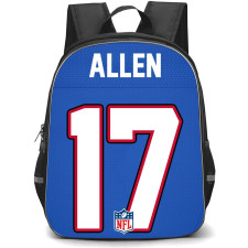 NFL Josh Allen Backpack StudentPack - Josh Allen 17 Buffalo Bills Jersey Poster