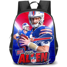 NFL Josh Allen Backpack StudentPack - Josh Allen Buffalo Bills Mafia Portrait On Blue Red Background