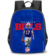 NFL Josh Allen Backpack StudentPack - Josh Allen Buffalo Bills Standing On Blue Background