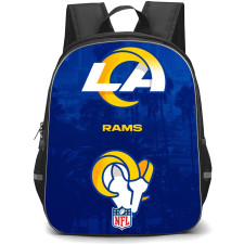 NFL Los Angeles Rams Backpack StudentPack - Los Angeles Rams Logo On Blue City Background