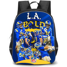 NFL Los Angeles Rams Backpack StudentPack - Los Angeles Rams Team Poster In Blue Background