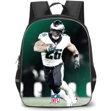 NFL Saquon Barkley Backpack StudentPack - Saquon Barkley 26 Philadelphia Eagles Running Poster