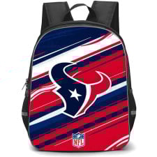 NFL Houston Texans Backpack StudentPack - Houston Texans Logo Icon On Red Blue White Background
