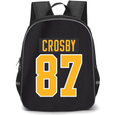 NHL Sidney Crosby Backpack School Bag StudentPack - Sidney Crosby Pittsburgh Penguins Jersey Number 81 Minimalist Poster