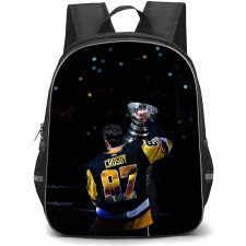 NHL Sidney Crosby Backpack School Bag StudentPack - Sidney Crosby 87 Pittsburgh Penguins Stanley Cup Raise Poster