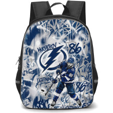 NHL Nikita Kucherov Backpack School Bag StudentPack - Nikita Kucherov Tampa Bay Lightning Blue Graffiti Poster