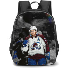 NHL Nathan MacKinnon Backpack School Bag StudentPack - Nathan MacKinnon Colorado Avalanche Cinematic Ice Warrior Poster
