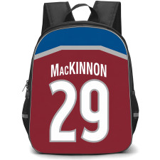 NHL Nathan MacKinnon Backpack School Bag StudentPack - Nathan MacKinnon Colorado Avalanche Jersey Number 29 Minimalist Poster
