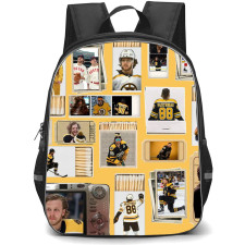 NHL David Pastrnak Backpack School Bag StudentPack - David Pastrnak Boston Bruins Vintage Moodboard Hockey Poster