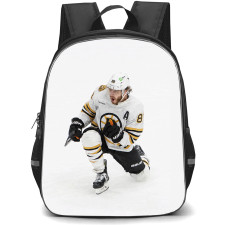 NHL David Pastrnak Backpack School Bag StudentPack - David Pastrnak Boston Bruins White Ice Celebration Poster