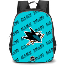 NHL San Jose Sharks Backpack StudentPack - San Jose Sharks Medley Monogram Wordmark