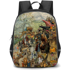 The Chronicles Of Narnia Aslan Backpack School Bag StudentPack - Aslan Fantasy Movie Book Collage Poster