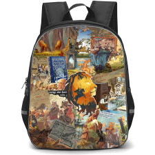 The Chronicles Of Narnia Aslan Backpack School Bag StudentPack - Aslan Fantasy Collage Poster