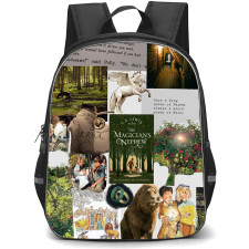 The Chronicles Of Narnia Backpack School Bag StudentPack - The Chronicles Of Narnia The Magicians Nephew Fantasy Collage Poster