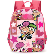 The Fairly Oddparents a New Wish Backpack School Bag StudentPack - Wanda Cosmo Collage Heart Cartoon Art