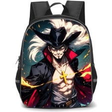 One Piece Mihawk School Backpack StudentPack - Mihawk Portrait Blue Background